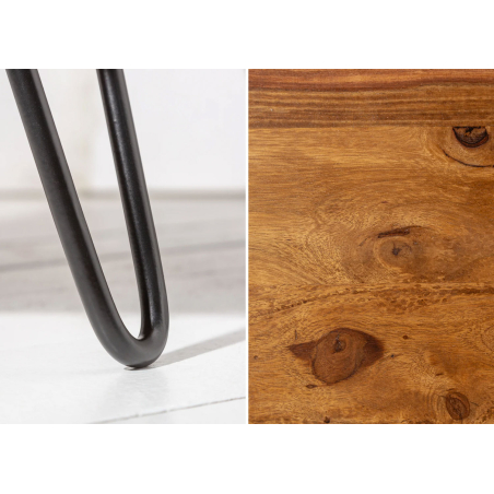 Table d’Appoint Bois Massif - Design Organique 70 cm