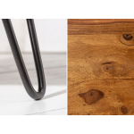 Table d’Appoint Bois Massif - Design Organique 70 cm