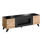 Ensemble Télévision Chêne Clair et Noir – Design Contemporain et Fonctionnel
