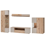 ensemble tv complet moderne et pas cher couleur bois et cachemire
