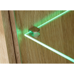Vitrine avec LED et Étagères en verre – Bois et Cachemire