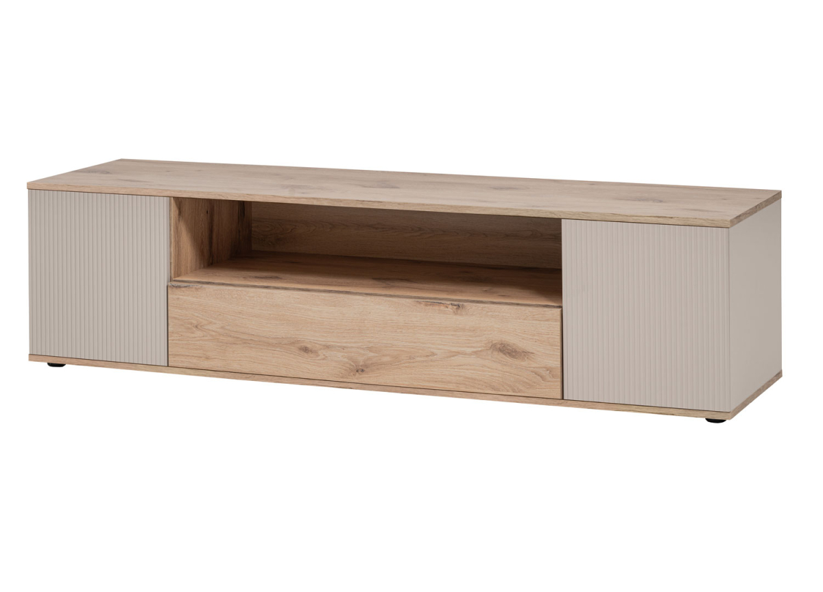 Banc tv moderne pas cher couleur bois et cachemire Banc tv moderne pas cher couleur bois et cachemire