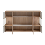 Buffet moderne pas cher 4 portes 160 cm couleur bois et cachemire