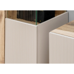 Meuble TV 160 cm Chêne et Cahemire avec Rangements