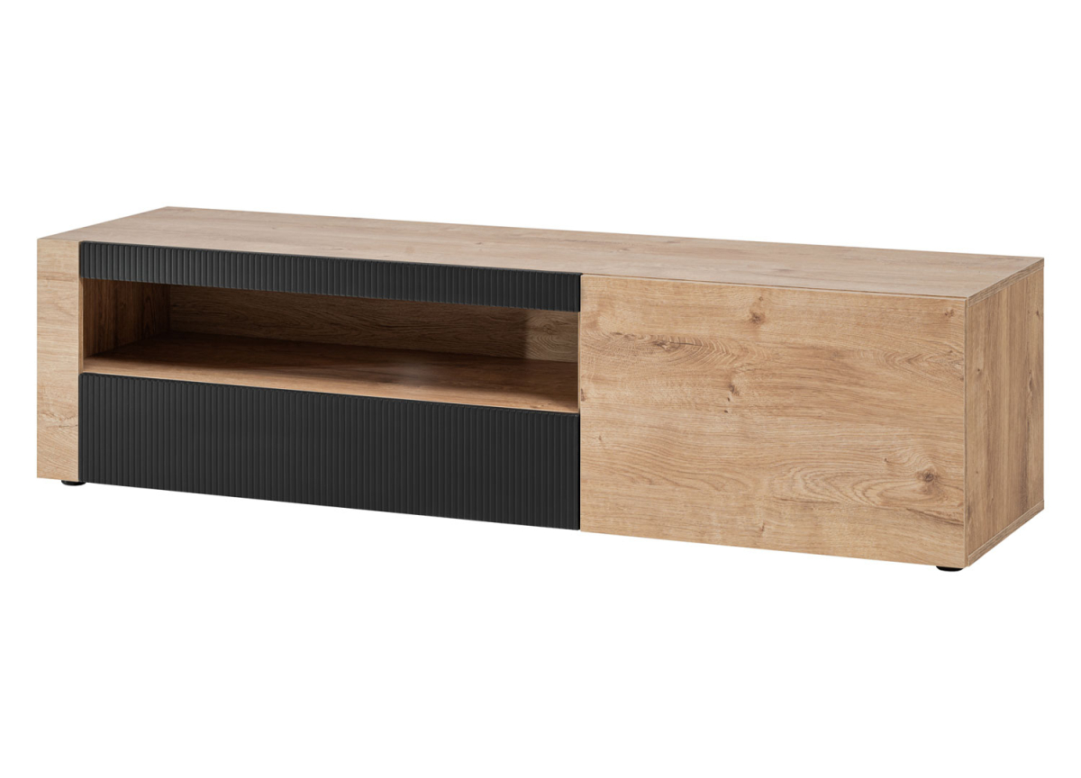 Meuble TV complet avec vitrines LED – Style contemporain assuré