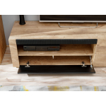 Ensemble Meuble TV Salon Moderne Chêne et Noir Mat