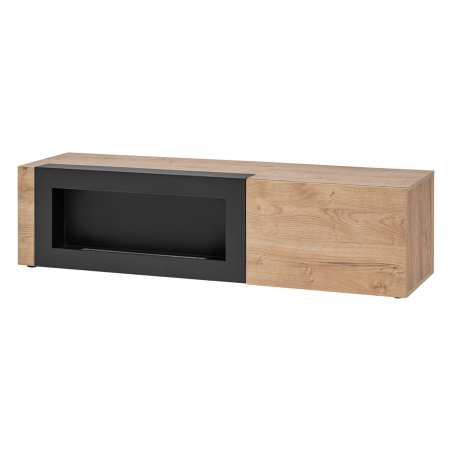 meuble TV tout-en-un : design, rangements et feu de cheminée