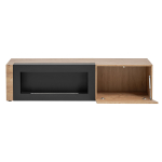 Banc tv bois et noir moderne 160 cm