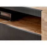 Buffet Vitrine Moderne Bois et Noir