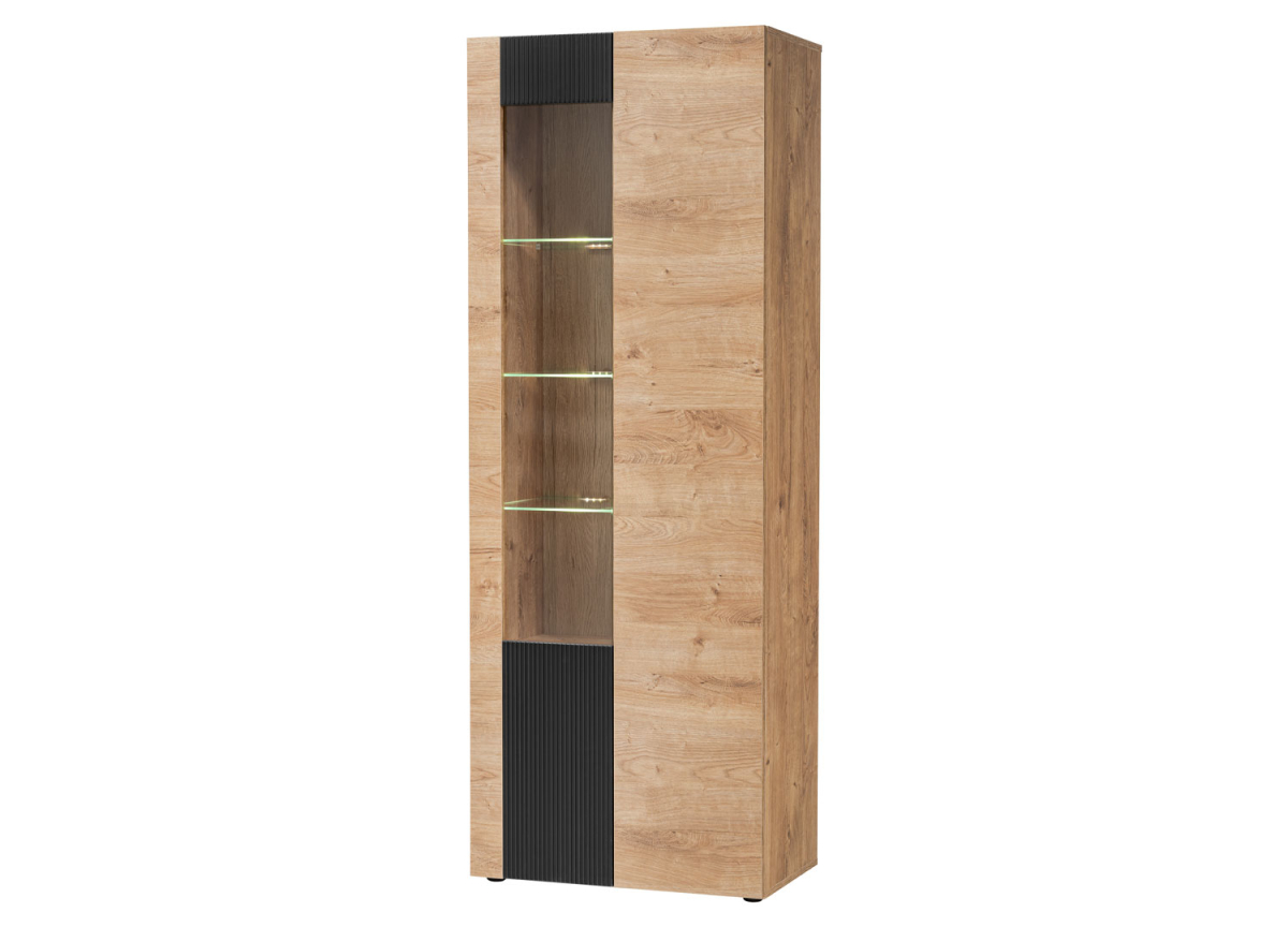 Vitrine tendance avec LED – Style naturel et contemporain Vitrine tendance avec LED – Style naturel et contemporain