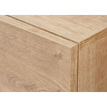 Meuble Vitrine 190 cm – Bois Chêne et Noir Mat