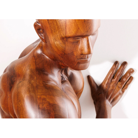 Statue Musclée Murale en Manguier