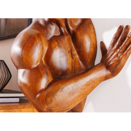 Œuvre Murale en Bois Sculpté