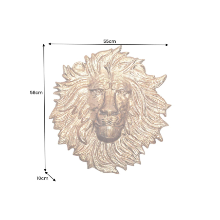 Décoration Murale Lion Doré