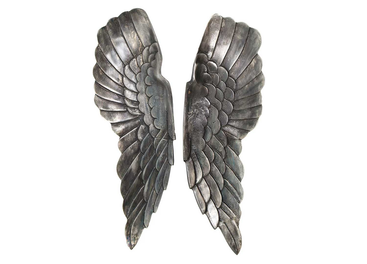 ailes d'angles murales argent antique