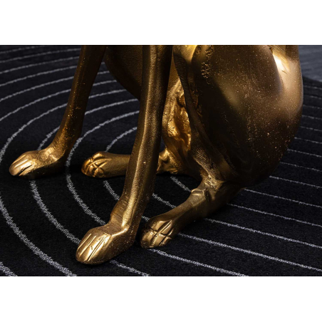 Sculpture Animalière Dorée – Chien Design Moderne