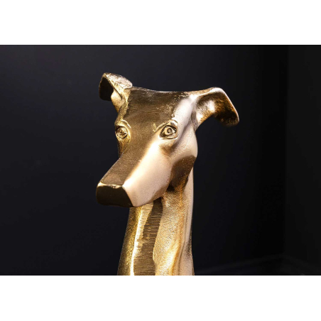 Sculpture Animalière Dorée – Chien Design Moderne