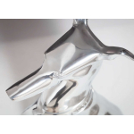 Sculpture Animalière Argentée – Chien Design Moderne