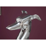 Sculpture Animalière Argentée – Chien Design Moderne