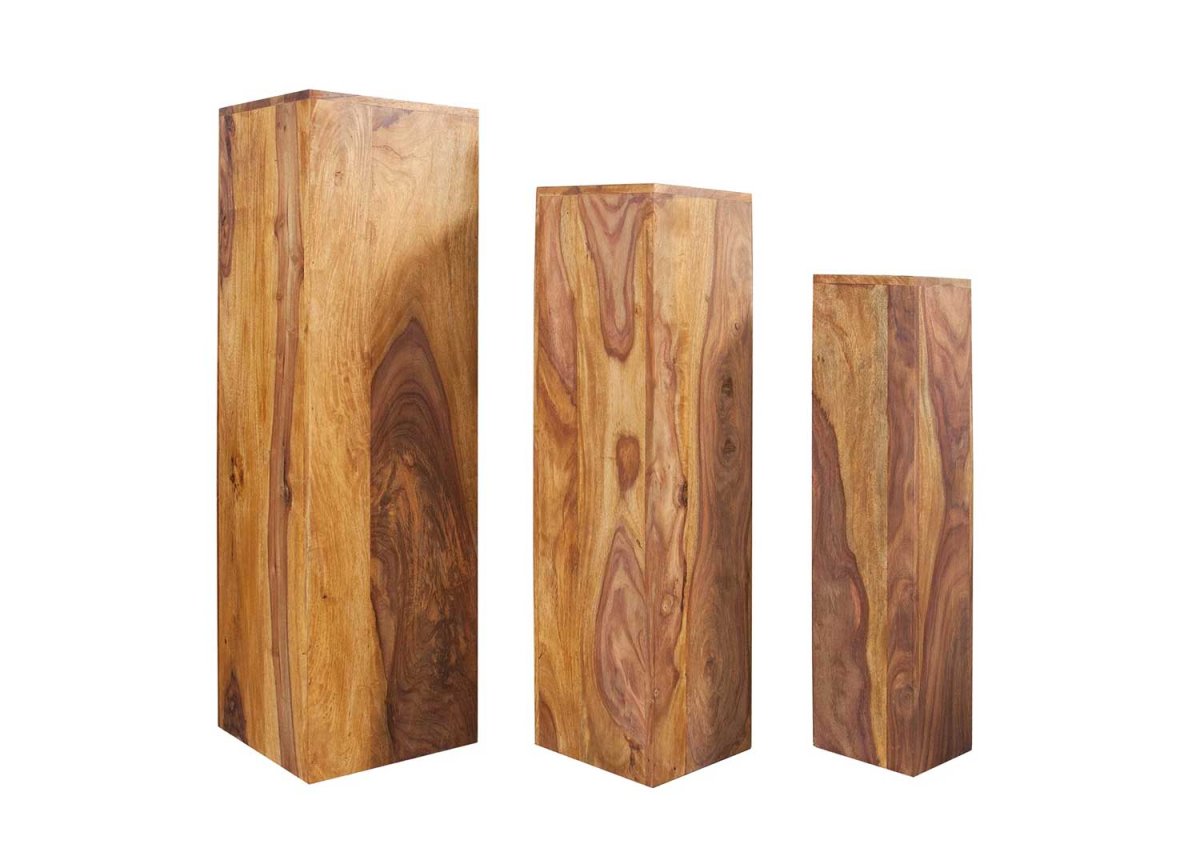 Piédestaux en bois sheesham – Mobilier artisanal et authentique