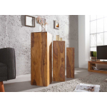 Ensemble de 3 piédestaux en bois massif – Déco naturelle et design