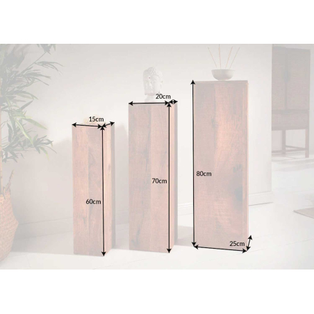 Set Colonnes Déco en Bois massif