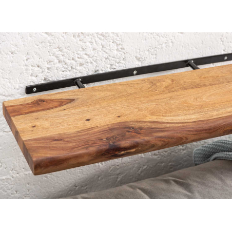 Étagère déco murale bois de sesham