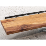 Étagère déco murale bois de sesham
