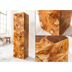 Piédestal Sculptural en Bois de Teck