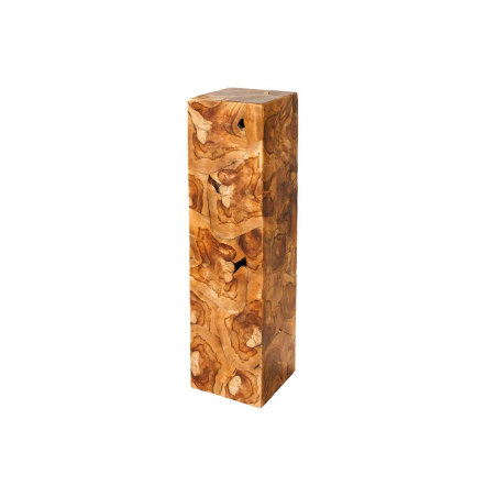 Piédestal Sculptural en Bois de Teck