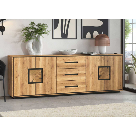 Buffet Elias en Chêne Massif au Design Structuré