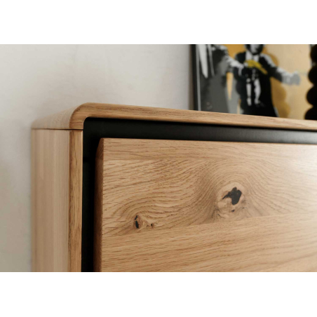 Buffet Moderne en Chêne et Déco Noir