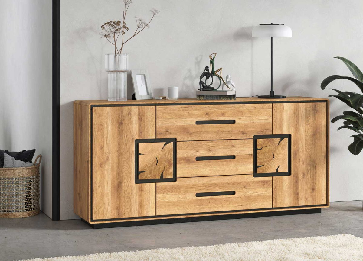 Buffet en chêne massif 165 cm