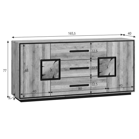 Buffet Moderne Chêne Massif Huilé