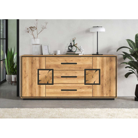 Buffet moderne en bois de chêne massif