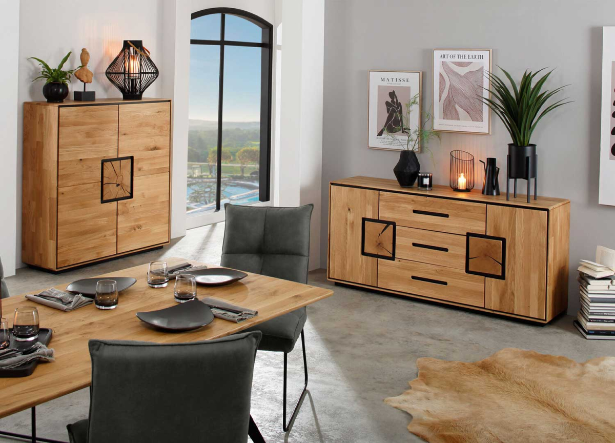 Buffet Moderne Chêne Massif Huilé