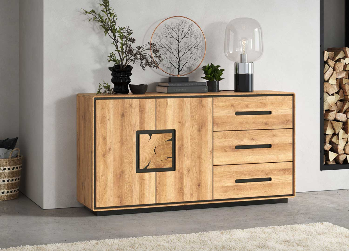 Buffet chêne massif 145 cm