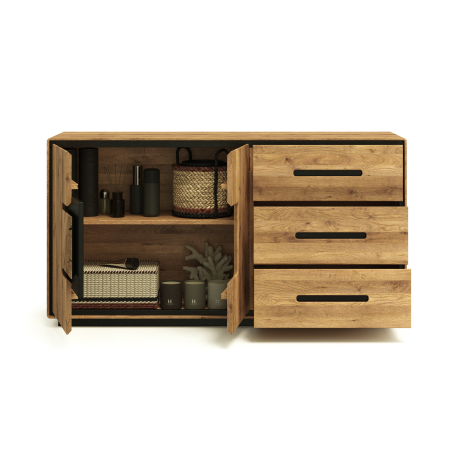 buffet moderne 3 tiroirs 2 portes