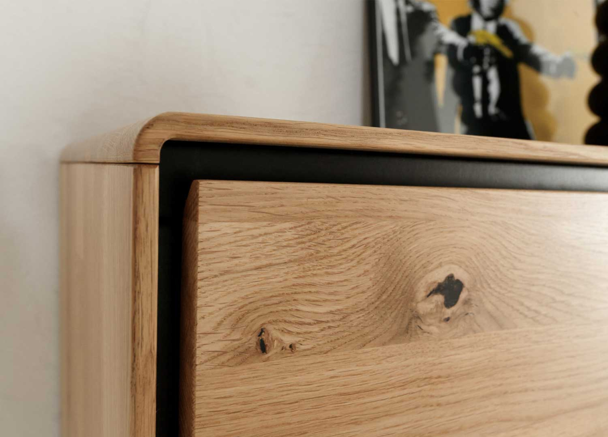 Bahut Contemporain Bois de Chêne Naturel