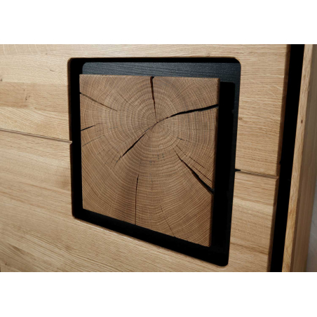 Bahut Contemporain Bois de Chêne Naturel