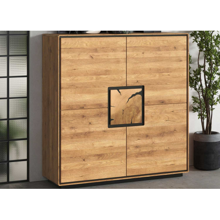 Bahut contemporain en bois de chêne naturel
