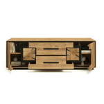Banc TV en bois massif avec détails en duramen – Style affirmé et pratique