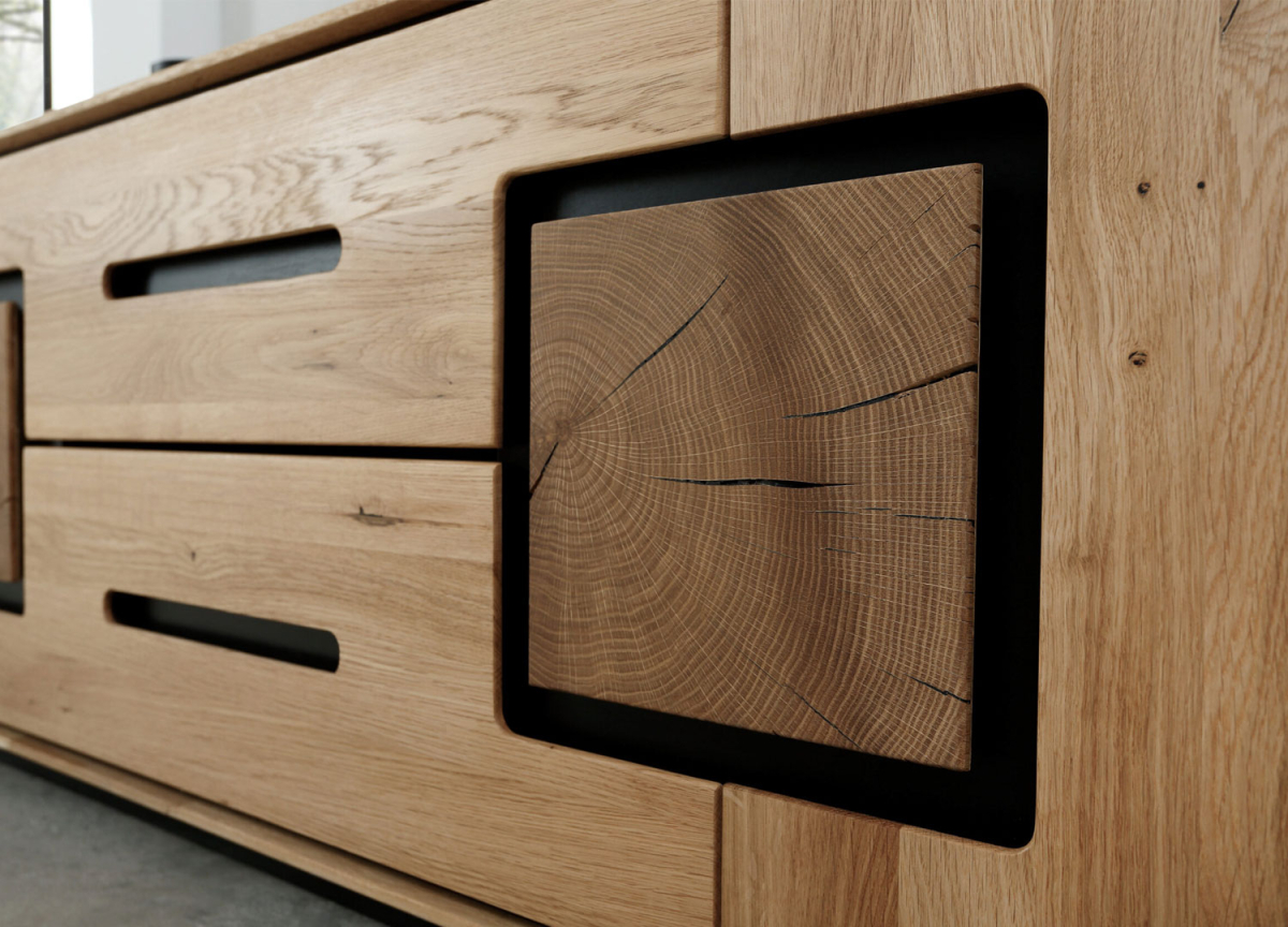 Banc TV Chêne et Déco Noir