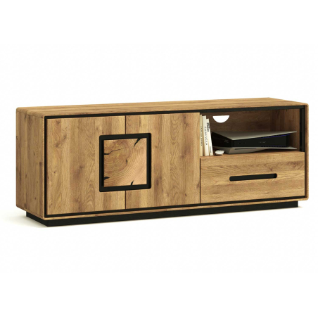 meuble TV contemporain en bois massif