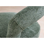 Chaise en Tissu Texturé Verte et Piétement Acier Doré