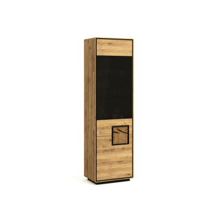 Vitrine haut de gamme en chêne – Design épuré et lumière intégrée