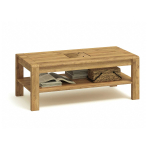 Table basse salon avec étagère – Chêne naturel et finitions soignées