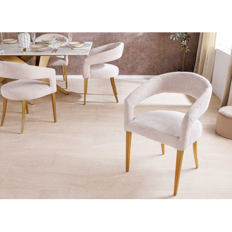 chaise moderne beige
