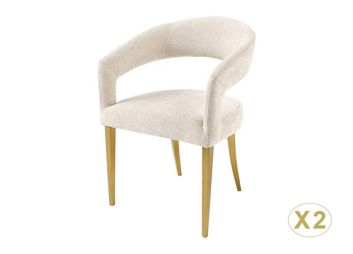 lot de chaises beiges