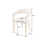 Chaise Design Beige Texturé et pieds Brossé Dorés